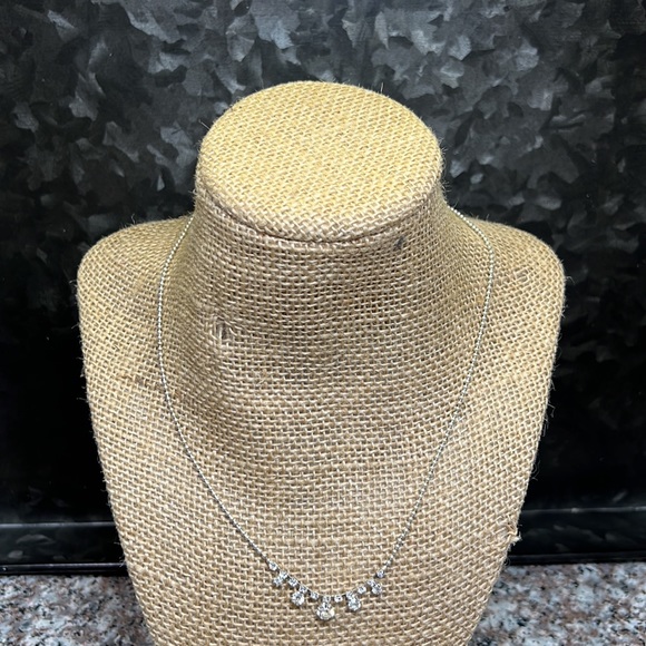 5pc Silver Tone Runway Sparkly Rhinestone Pageant Style Necklace Bundle Choker - Picture 2 of 7